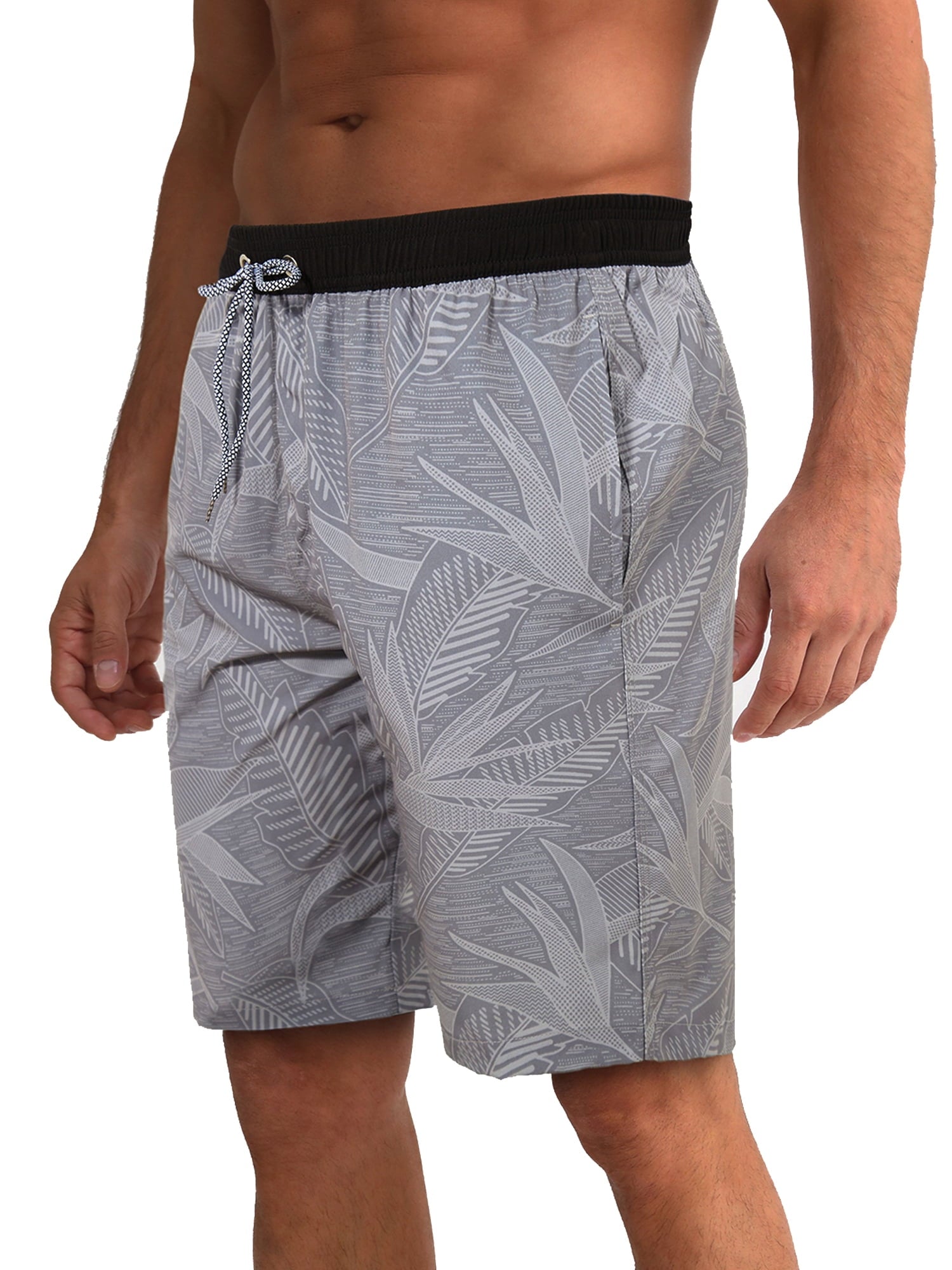 APTRO Mens Swim Trunks 9'' Mesh Liner Quick Dry Swim Shorts Board Shorts Bathing Suit Swimsuit Summer Beach Shorts Gray MK36 M