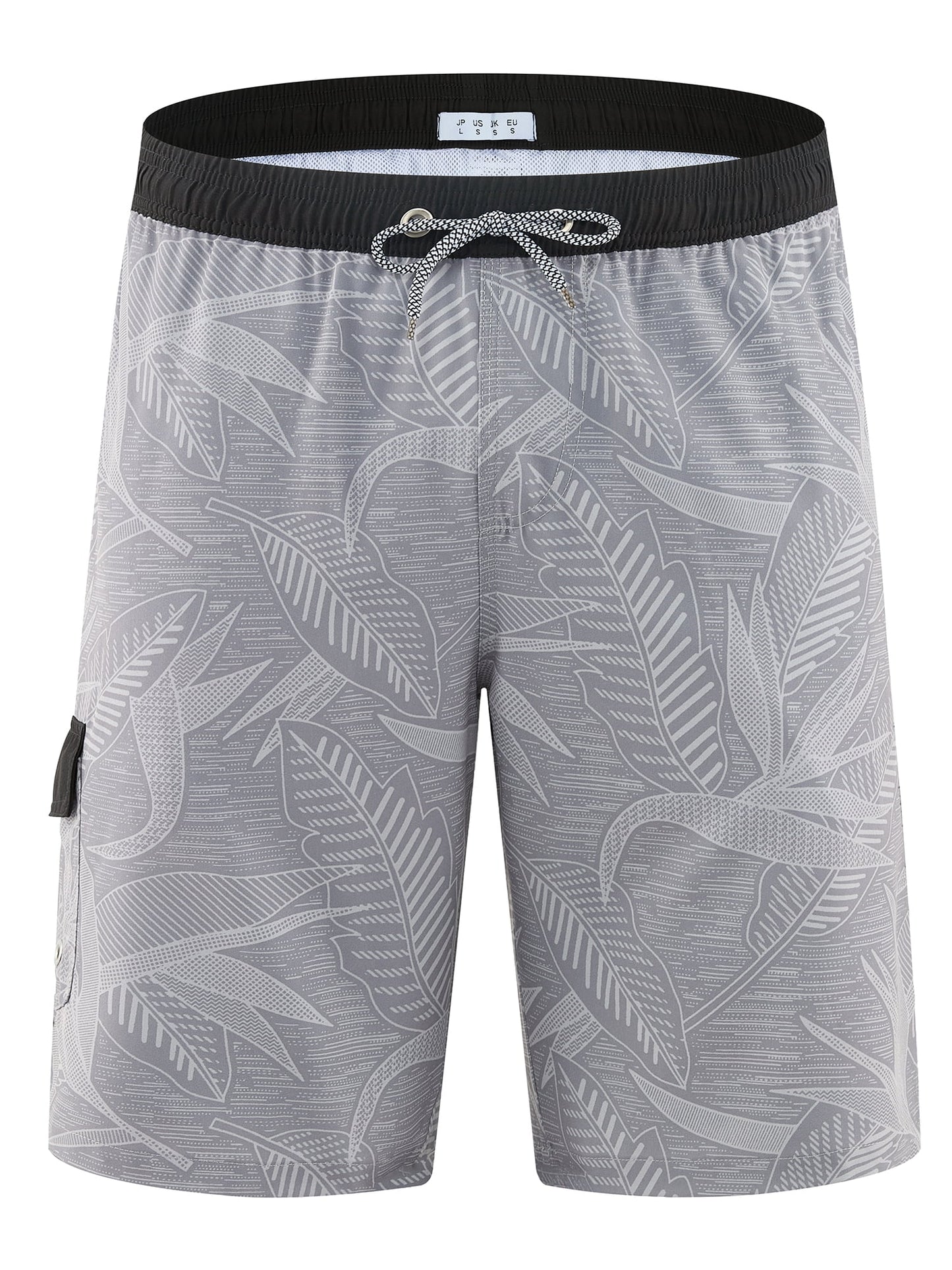 APTRO Mens Swim Trunks 9'' Mesh Liner Quick Dry Swim Shorts Board Shorts Bathing Suit Swimsuit Summer Beach Shorts Gray MK36 M