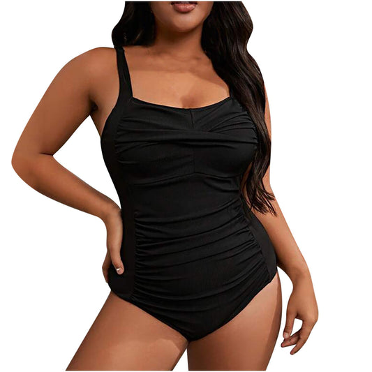 Aofany Womens Plus Size One Piece Swimsuits Ruched Monokini Bathing Suits Summer Tummy Control Swimwear
