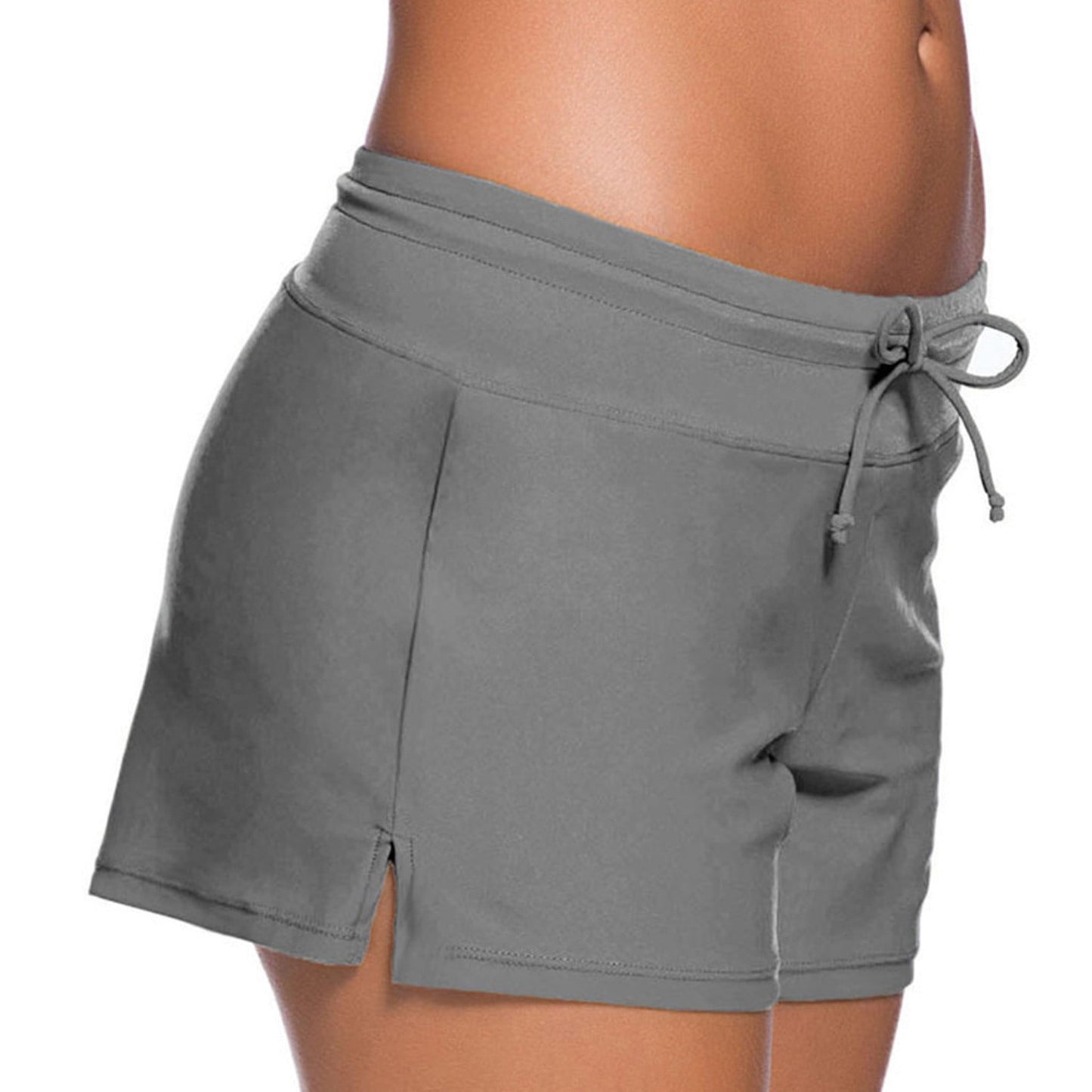 Ashirexll Swim Shorts Women, Bathing Suit Bottoms for Women, Swimsuit Shorts Swim Briefs Plus Size Bottom Boardshort Swim Short Gray M