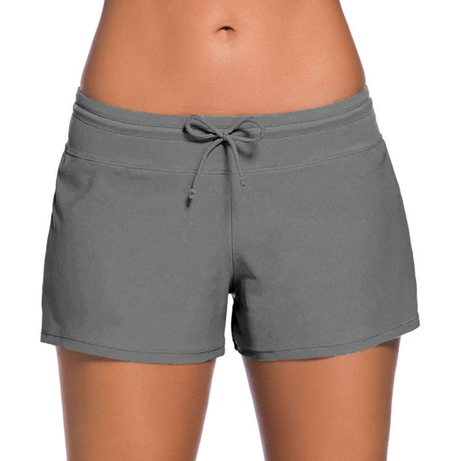 Ashirexll Swim Shorts Women, Bathing Suit Bottoms for Women, Swimsuit Shorts Swim Briefs Plus Size Bottom Boardshort Swim Short Gray M