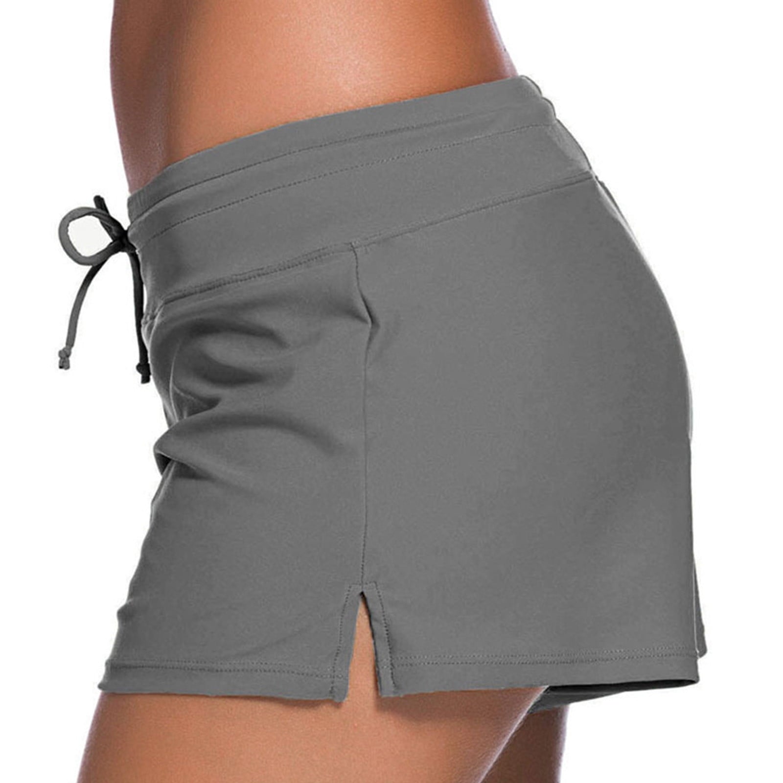 Ashirexll Swim Shorts Women, Bathing Suit Bottoms for Women, Swimsuit Shorts Swim Briefs Plus Size Bottom Boardshort Swim Short Gray M
