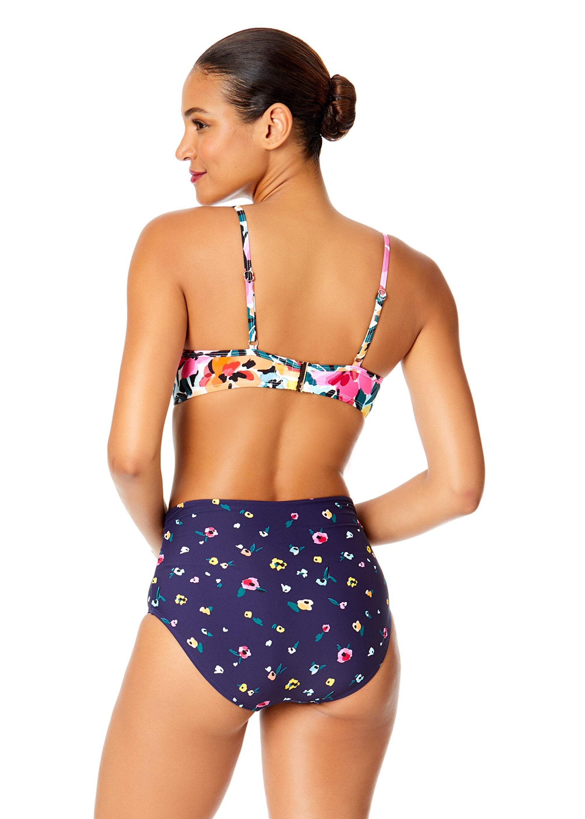 Anne Cole womens  Shirred Underwire Top, 34C/36B