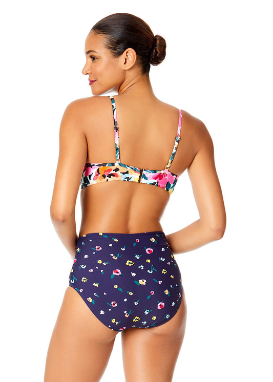 Anne Cole womens  Shirred Underwire Top, 32C/34B